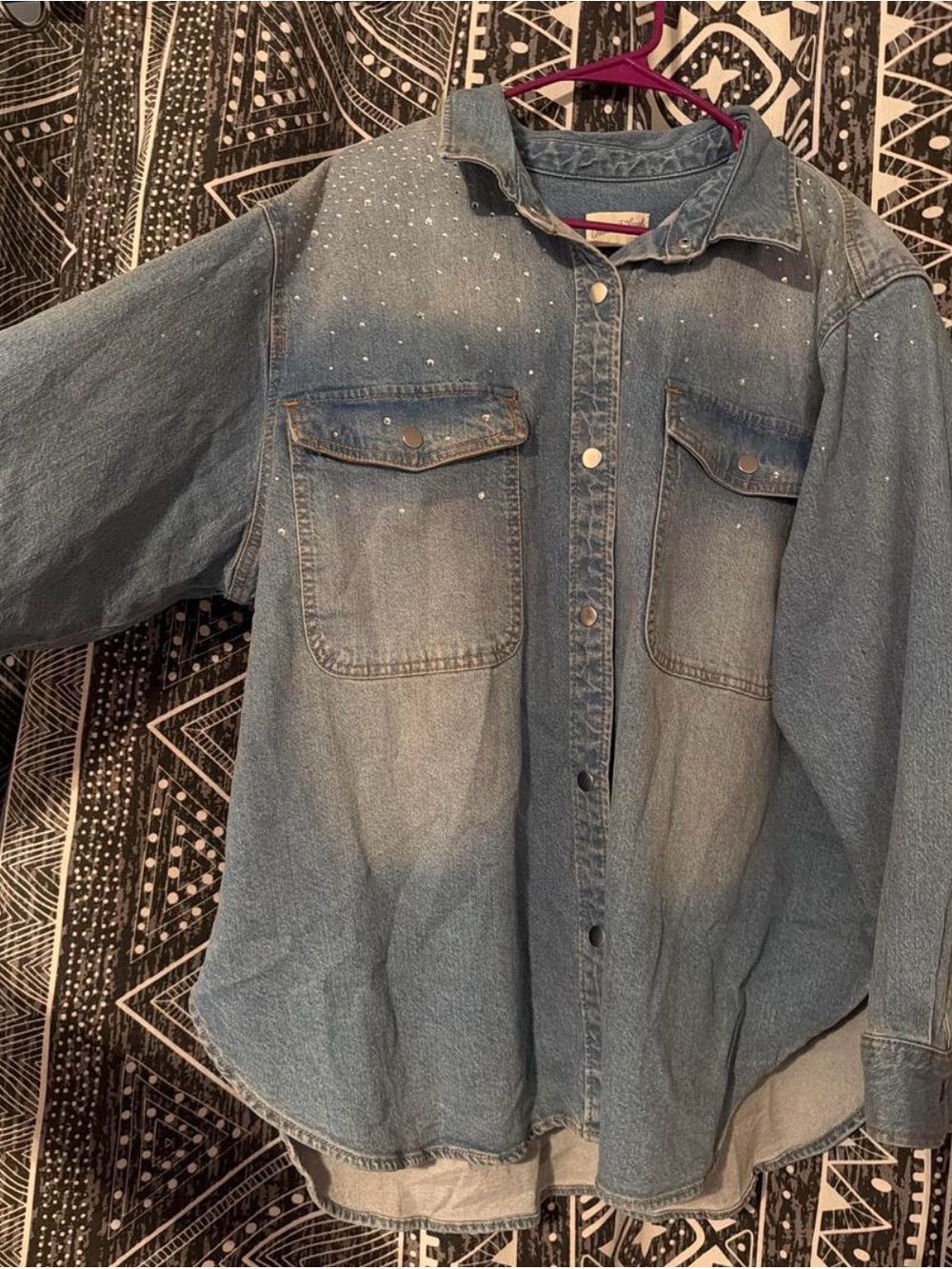 Universal Thread Light Blue Studded Denim Jacket
